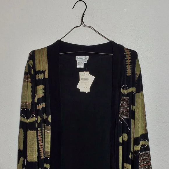 Coldwater Creek Womens Geometric Open Knit Cardigan Shrug Size Medium - Picture 2 of 10